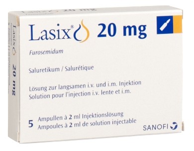 Lasix® 20mg/2ml 5x2 ml amp, solution for injection